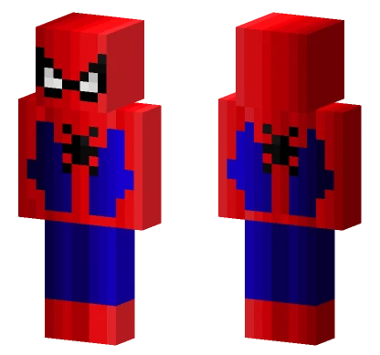 Red and Blue Spider Suit Minecraft skin