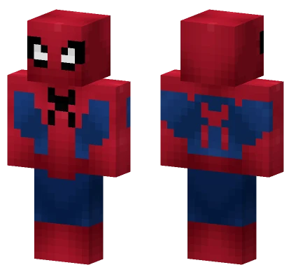 Red And Blue Spider Suit Minecraft skin