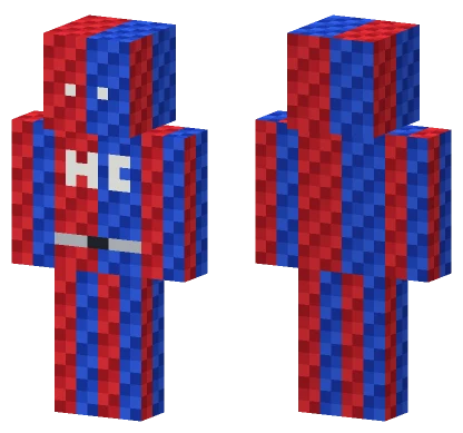 Red and Blue Striped Outfit Minecraft skin