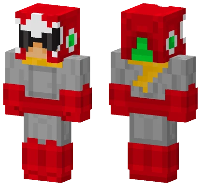 Red and Gray Hero Minecraft skin