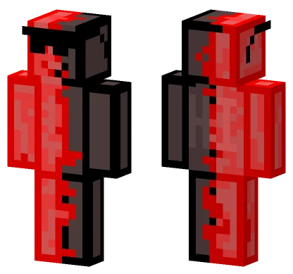 Red And Grey Merge Minecraft skin