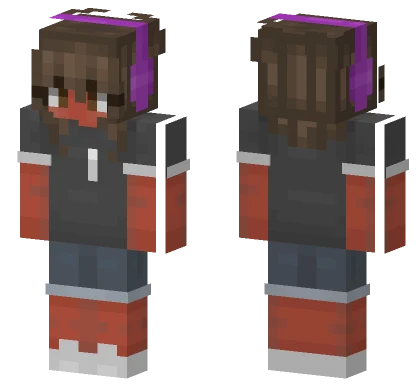 Red And Grey Outfit Minecraft skin