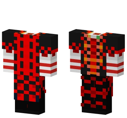 Red and Orange Knight Minecraft skin