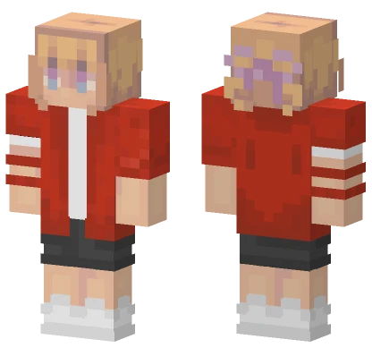 Red and White Hoodie Minecraft skin