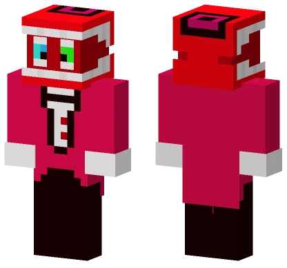 Red and White Jester Minecraft skin