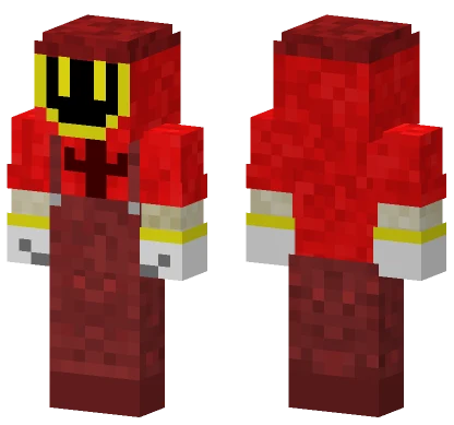 Red and White Jester Minecraft skin