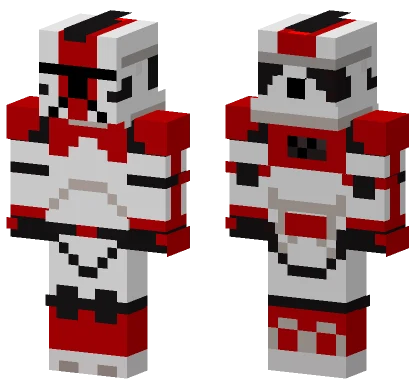 Red and White Robot Minecraft skin