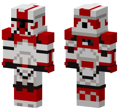 Red and White Robot Minecraft skin
