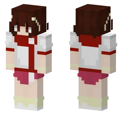 Red and White School Uniform Minecraft skin