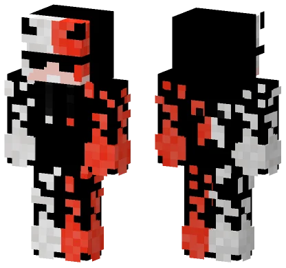Red and White Special Effects Minecraft skin