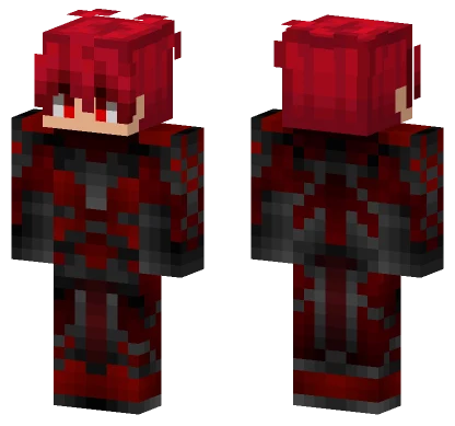 Red Armored Warrior Minecraft skin