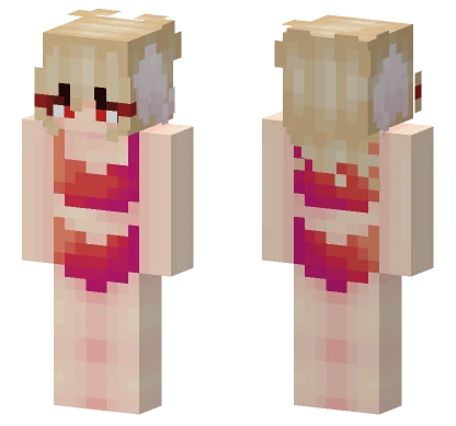 Red Bikini Outfit Minecraft skin