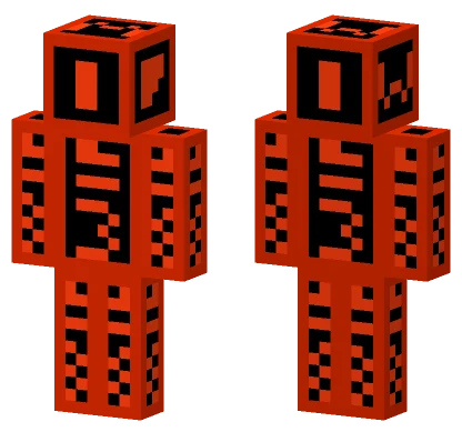 Red Blocky Figure Minecraft skin