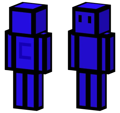 Red Blue Robot Minecraft skin