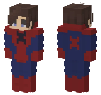 Red Blue Suit Minecraft skin