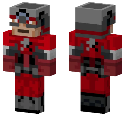 Red Captain America Minecraft skin