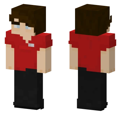 Red Cashier Skin Minecraft skin