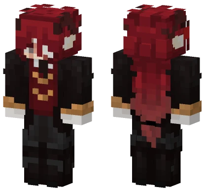 Red Cloak Knight Minecraft skin