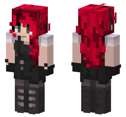 Red Combat Girl Minecraft skin