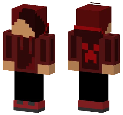 Red Creeper Skin Minecraft skin