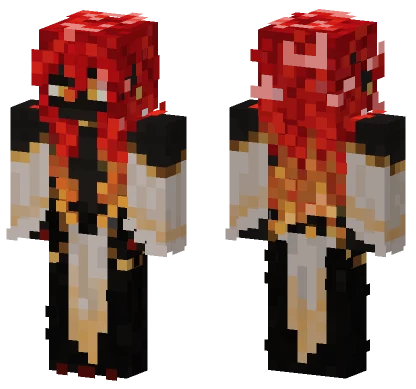 Red Devil Flames Minecraft skin