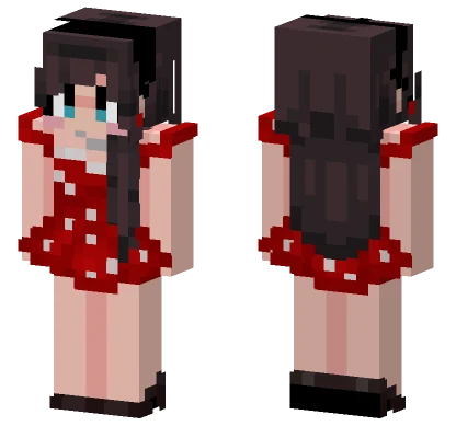 Red Dress Girl Minecraft skin