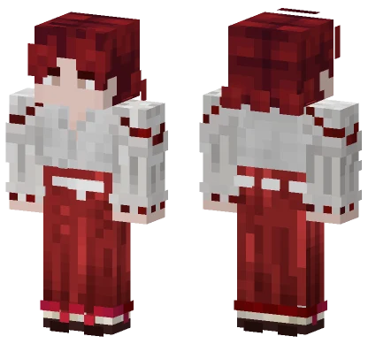 Red Dress Girl Minecraft skin