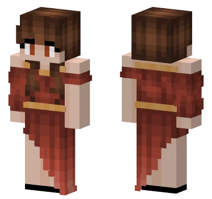 Red Dress Outfit Minecraft skin