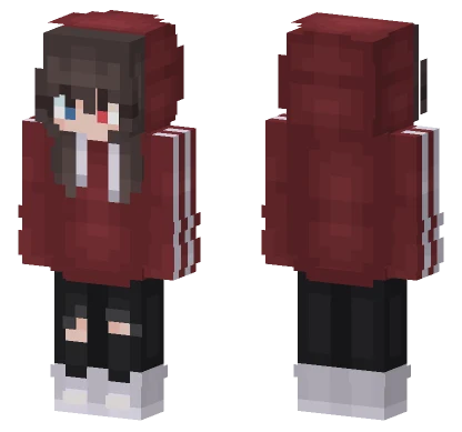 Red Girl Minecraft skin