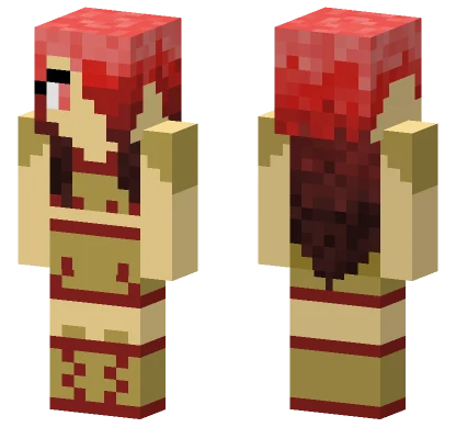 Red Girl Minecraft skin