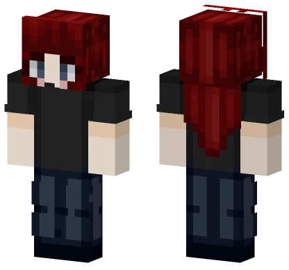 Red Girl Minecraft skin