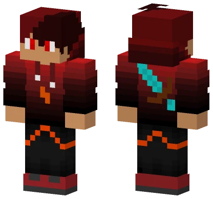 Red Gradient Outfit Minecraft skin