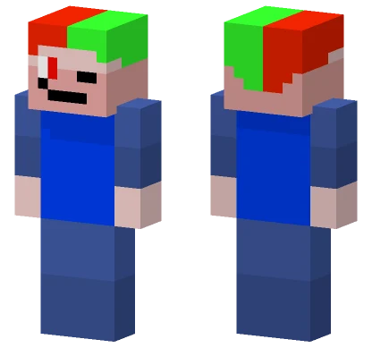 Red Green Face Boy Minecraft skin
