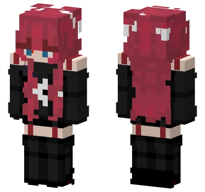 Red Hair Blue Eyes Minecraft skin
