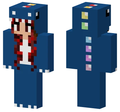 Red Hair Dino 2 Minecraft skin