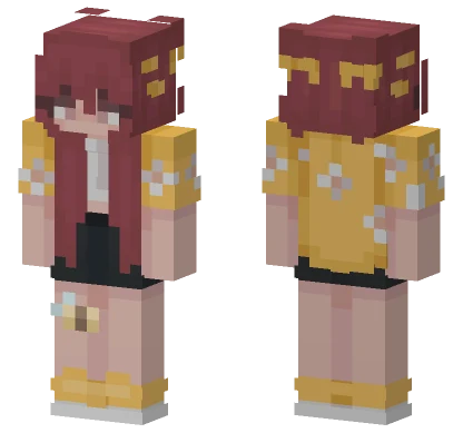 Red Haired School Uniform Minecraft skin