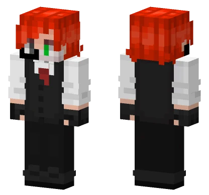 Red Haired Suit Boy Minecraft skin