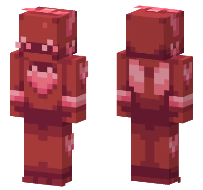 Red Heartolotl Costume Minecraft skin