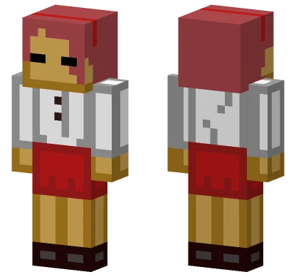 Red High School Girl Minecraft skin