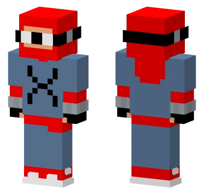 Red Hooded Figure Minecraft skin