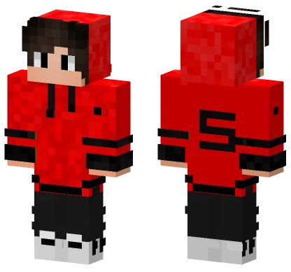 Red Hoodie Boy Minecraft skin