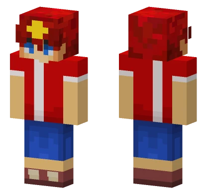 Red Hoodie Boy Minecraft skin
