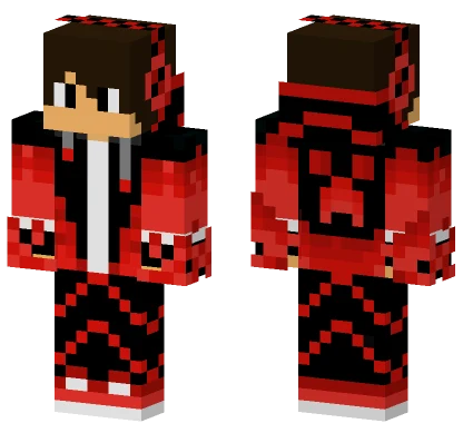 Red Hoodie Boy Minecraft skin