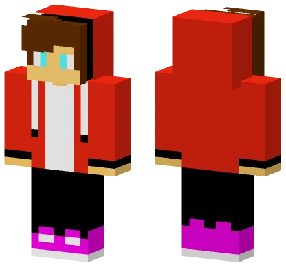 Red Hoodie Boy Minecraft skin