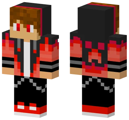 Red Hoodie Boy Minecraft skin