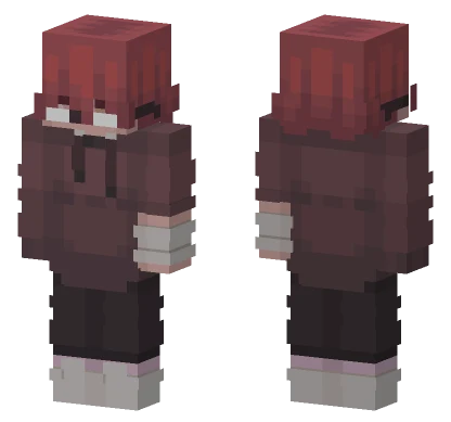 Red Hoodie Outfit Minecraft skin