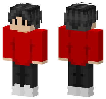 Red Hoodie Outfit Minecraft skin