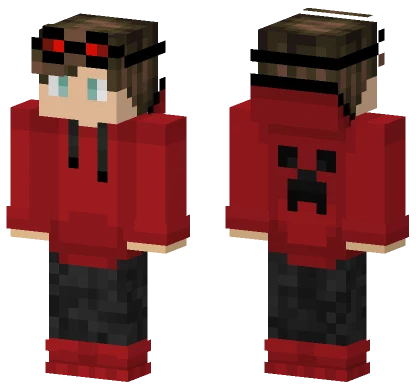 Red Hoodie Skin Minecraft skin