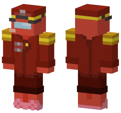 Red Imposter Suit Minecraft skin
