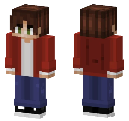 Red Jacket Boy Minecraft skin